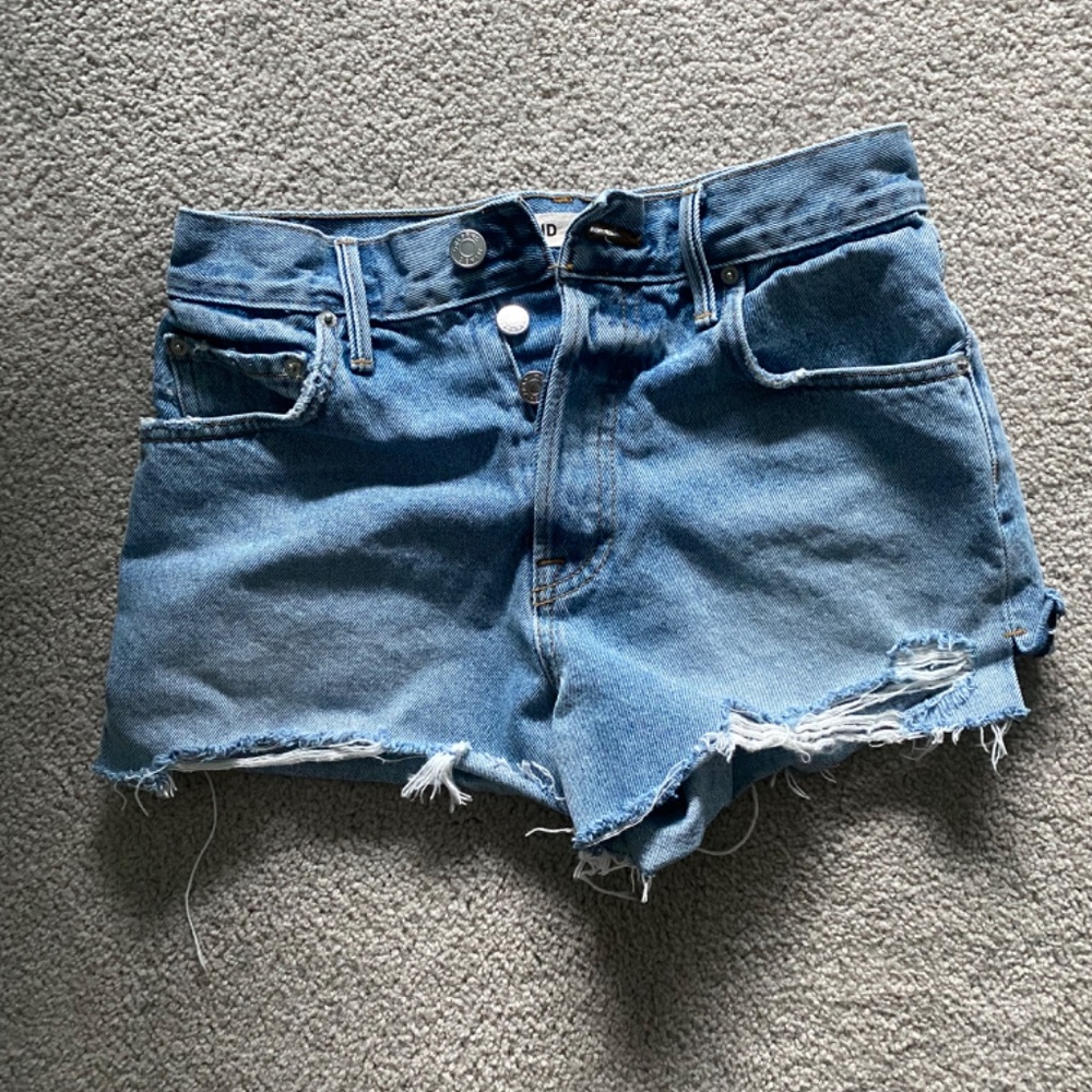 GRLFRND Jean Shorts Sz 23 Orig $165 NWOT